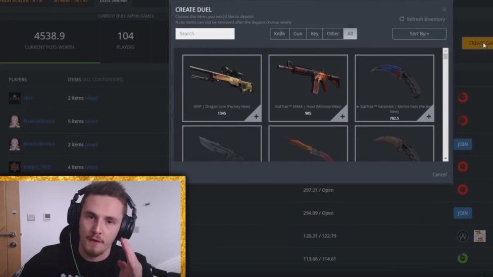 Tom Cassell playing CSGO Lotto