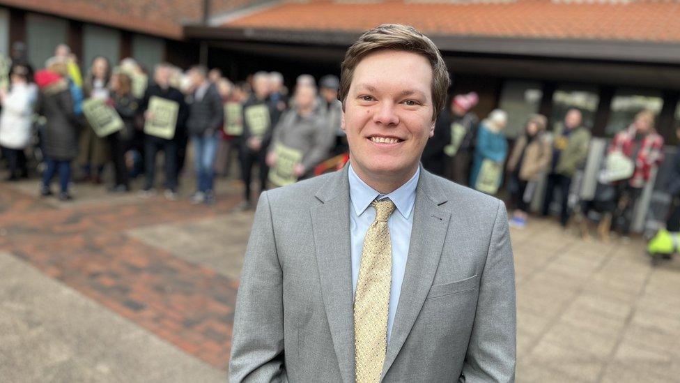 Former Labour councillor Robert Waugh outside Gateshead Civic Centre