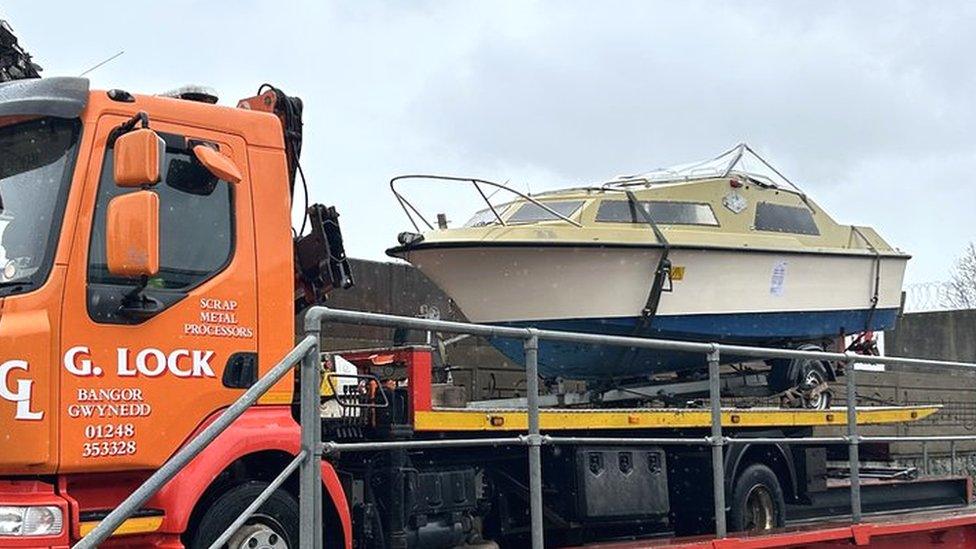 Boat being removed