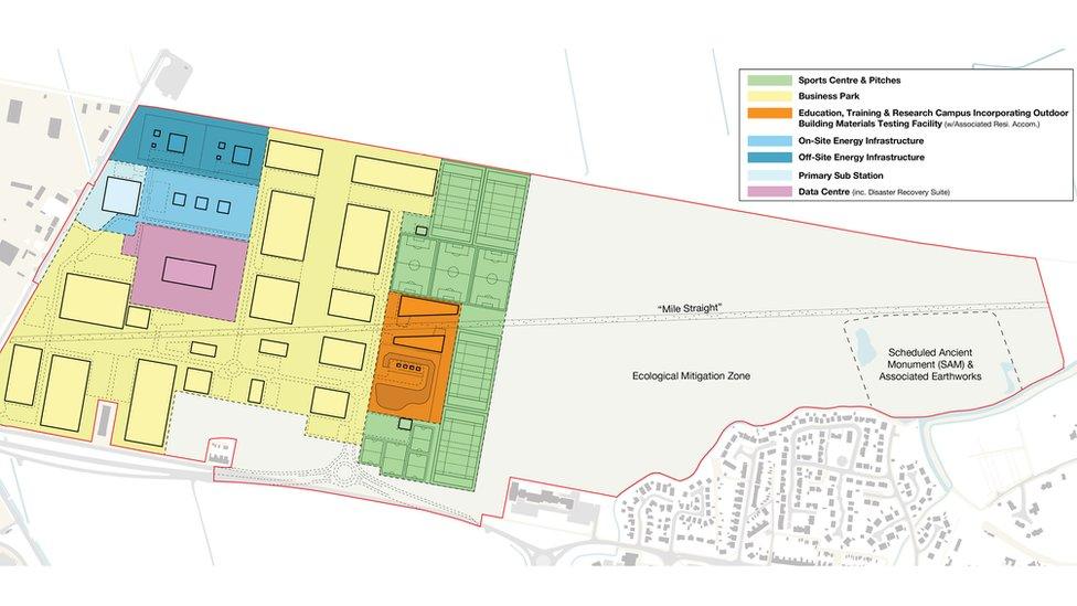 A plan of the Yorkshire Energy Park