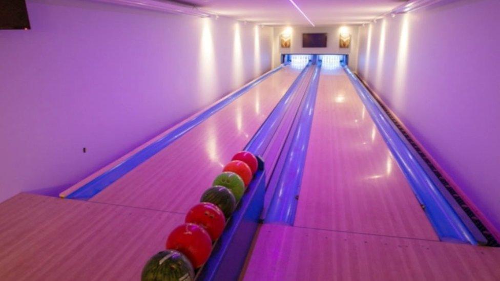 Bowling alley man cave