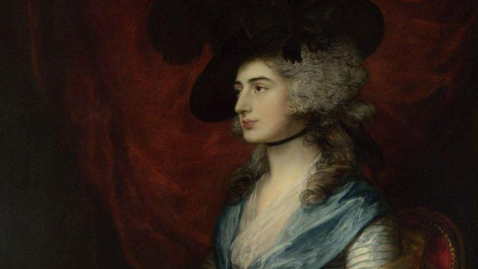 Portrait of the actress Sarah Siddons by the artist Thomas Gainsborough