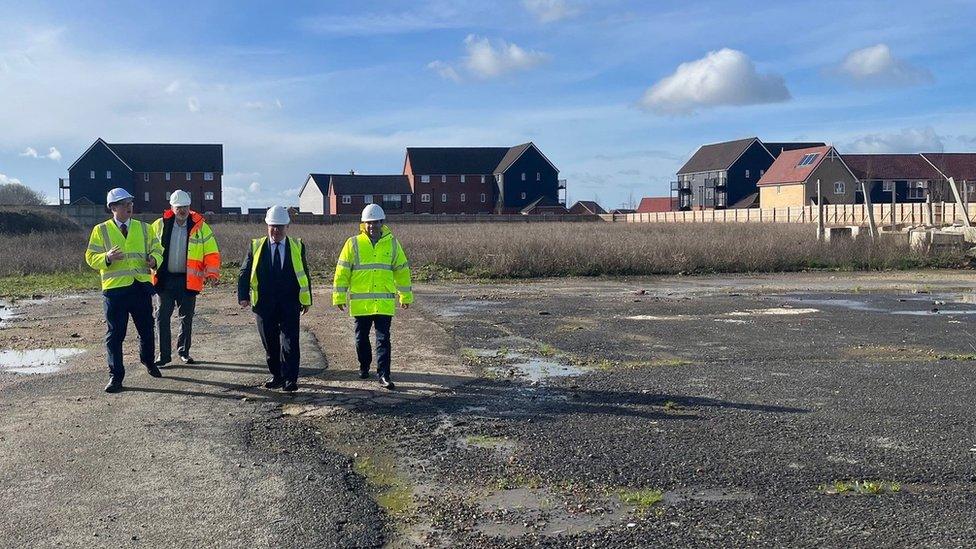 Councillor Andrew Sheldon and Councillor Tony Ball, Essex County Council, Mark Francois MP and William Wood, Associate Director of Planning, Vistry Major Projects.