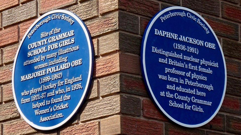 Blue plaques Peterborough