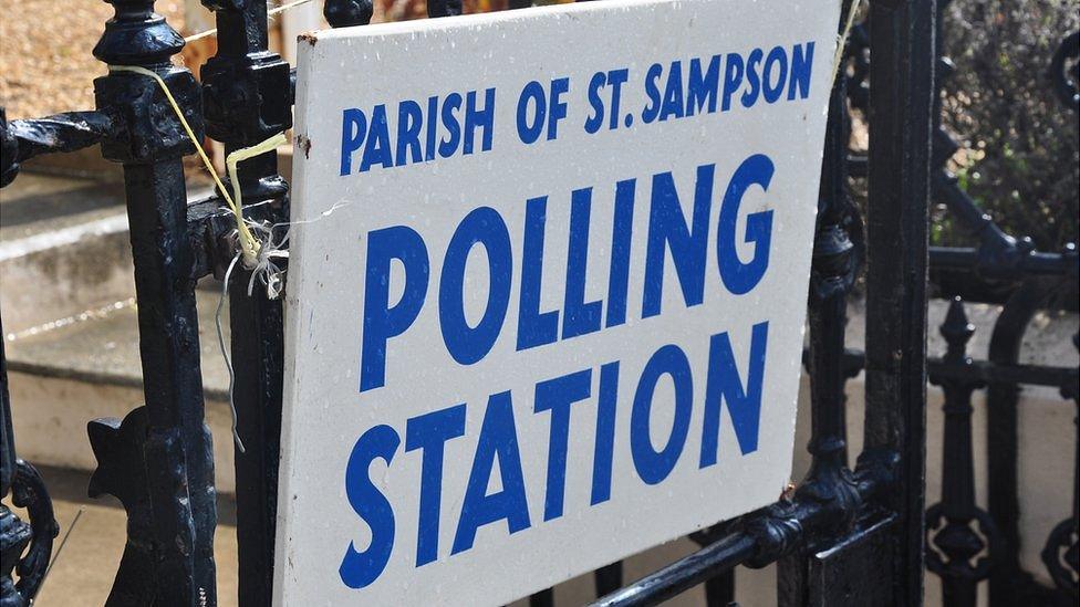 Guernsey polling station in the district of St Sampson