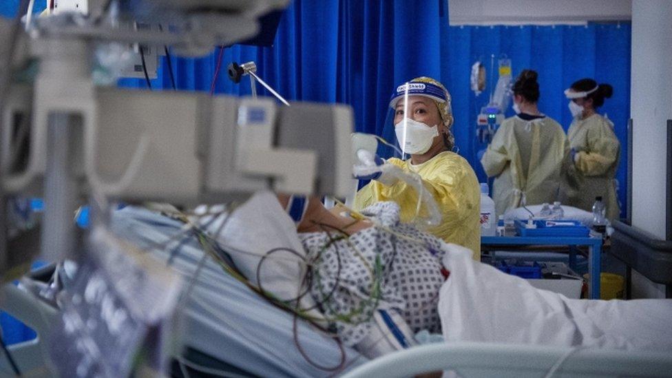 Nurse in ICU at St George's Hospital, Tooting