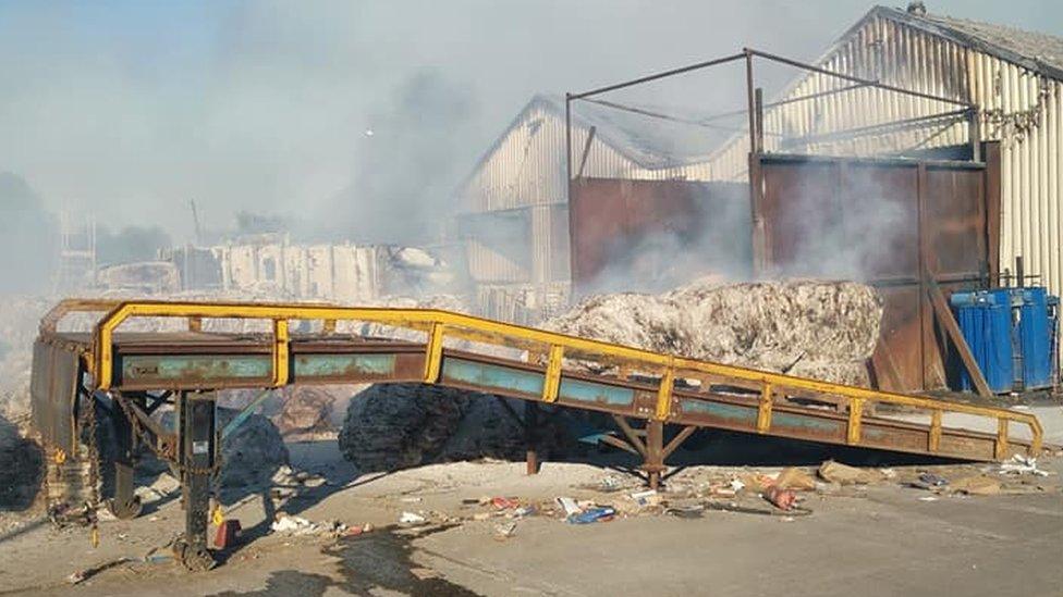 Gutted recycling yard