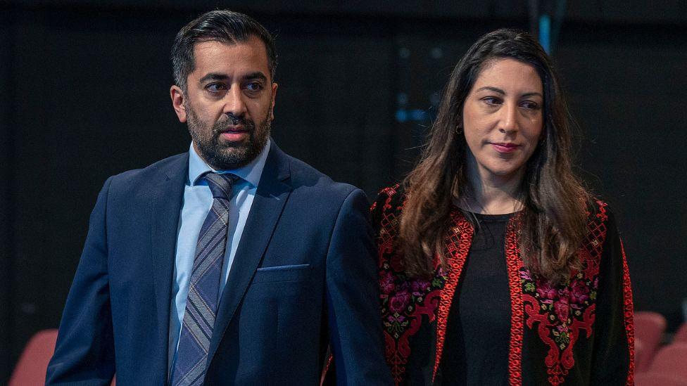 Humza Yousaf and Nadia El-Nakla