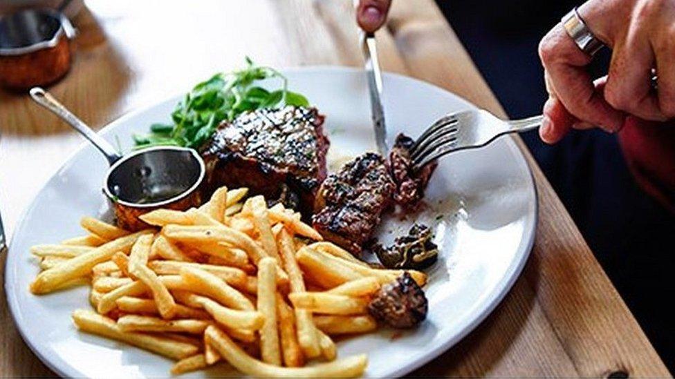 Steak and chips