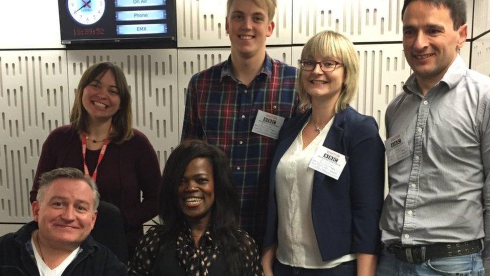 BBC Ouch guests in the studio with the presenters