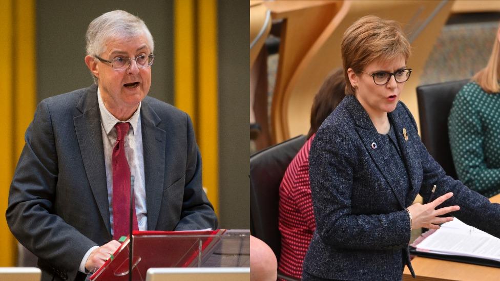 Nicola Sturgeon and Mark Drakeford