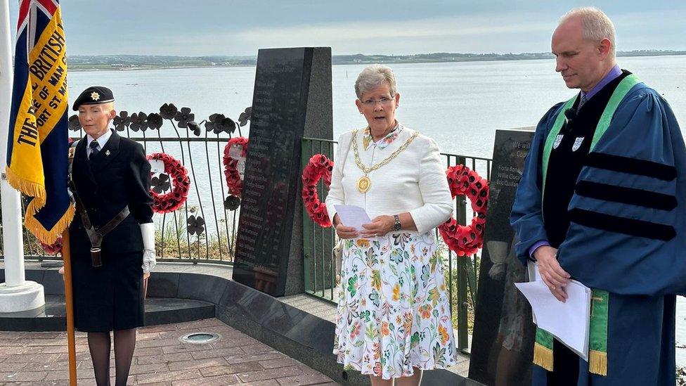 Bernadette Williams speaking at the commemorations