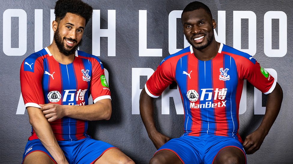 Christian-Benteke-and-Andros-Townsend-modelling-Crystal-Palace-kit.