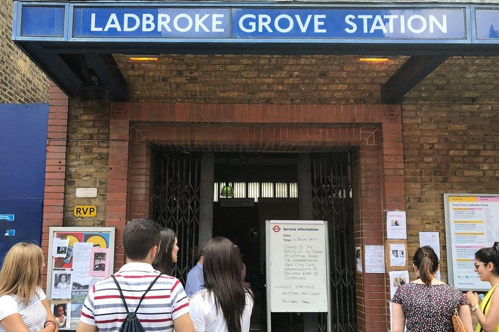 Closed Ladbroke Grove Tube station