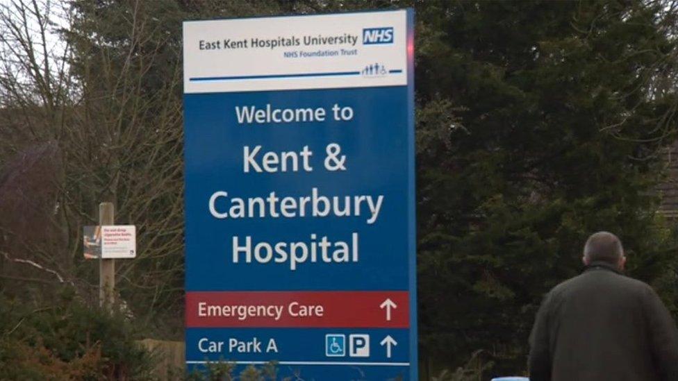 Kent and Canterbury Hospital sign