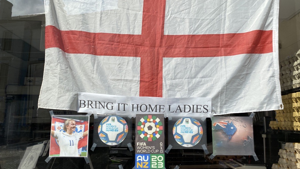 Women's World Cup display in shop window