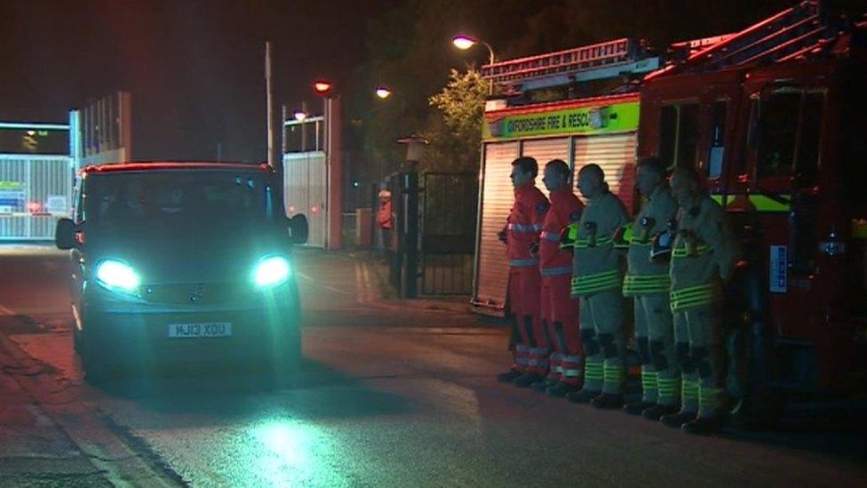 Guard of honour at Didcot Power Station