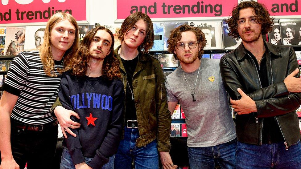 Blossoms band at a book signing