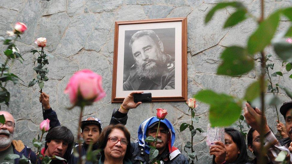 Mourners in Bogota, Colombia