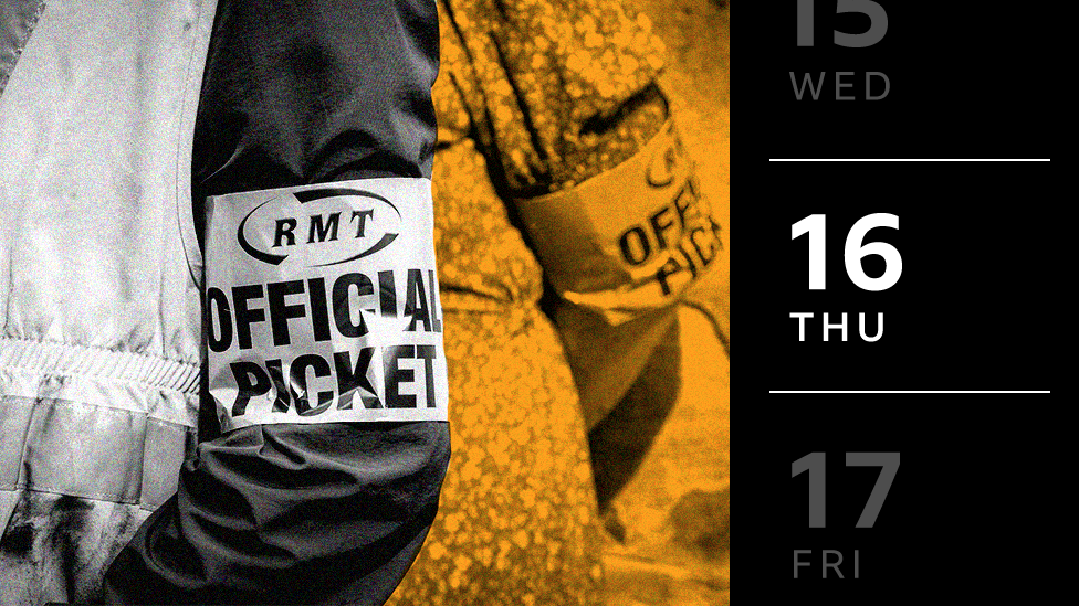 RMT union picket line