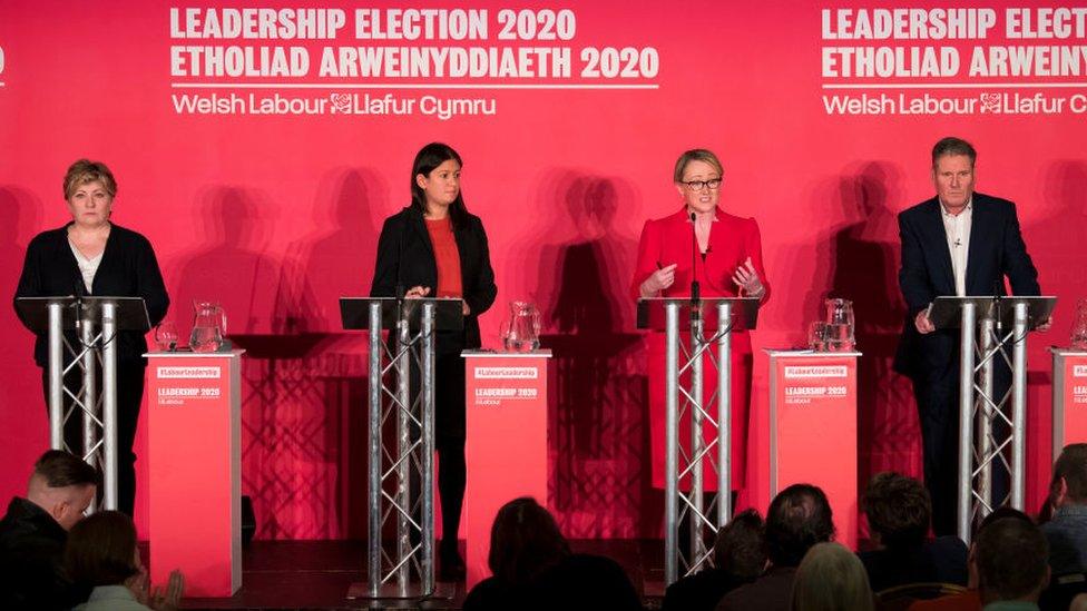 Four candidates at the hustings