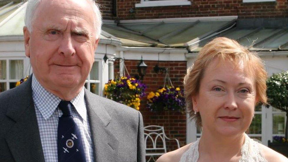 Cathy Gardner with her father Michael Gibson