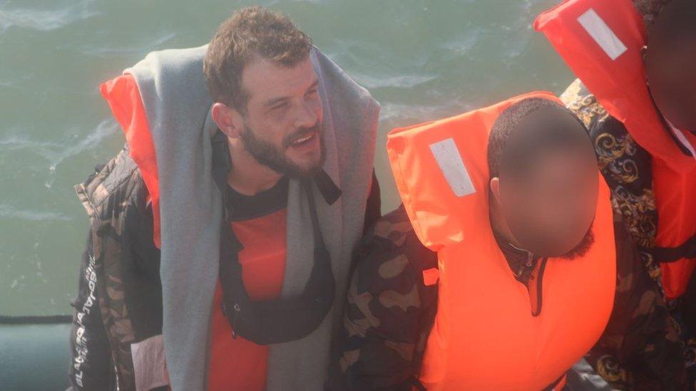 Abdulghany pictured on the boat