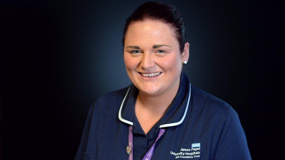 Rachel Brice, a clinical educator, from the James Paget University Hospital