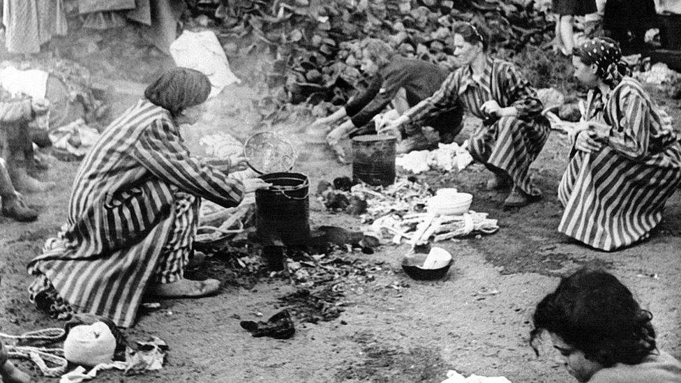 The Bergen-Belsen concentration camp in northern Germany, circa 1940