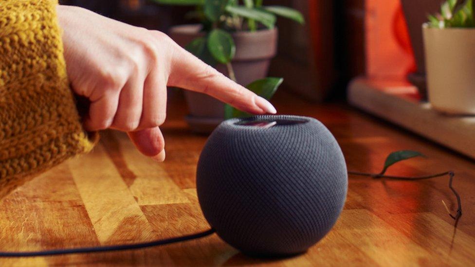 Smart speaker on a desk