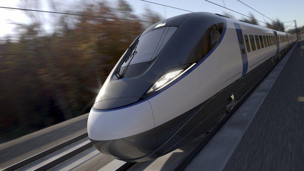 An HS2 train