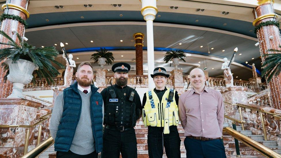 Trafford Centre: Lee Barlow (Security Manager) Inspector Paul Ellis Sergeant Rachel Nutsey Simon Layton (Centre Director