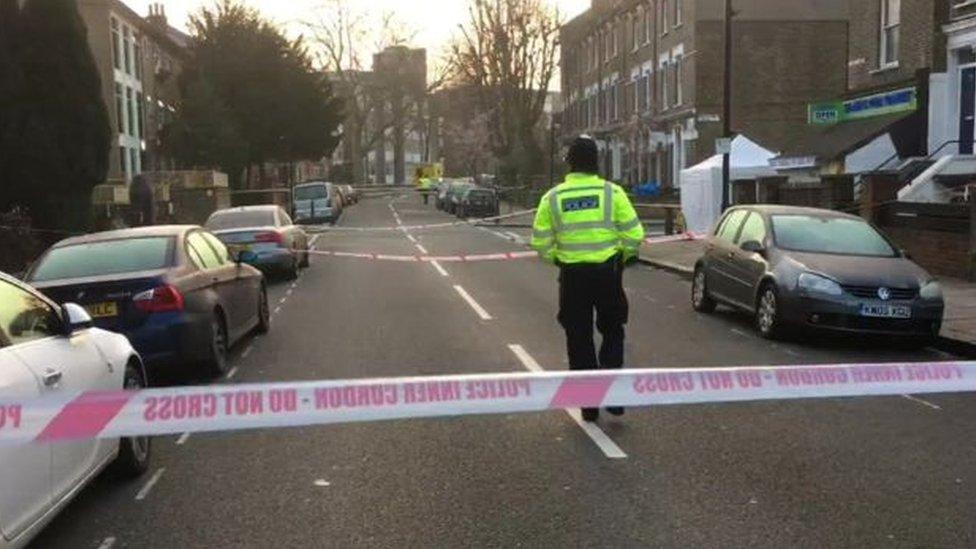 Police cordon at Camden