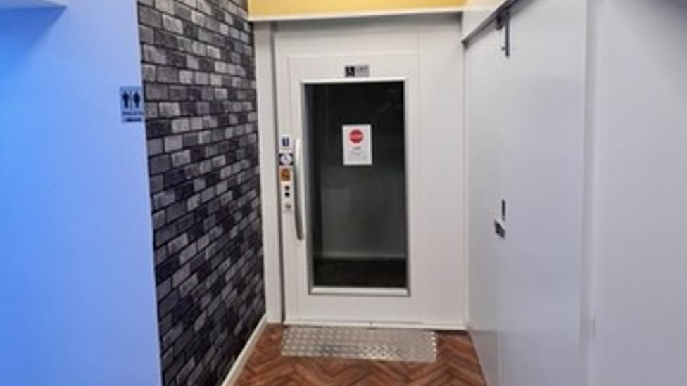 The new accessible lift at the theatre