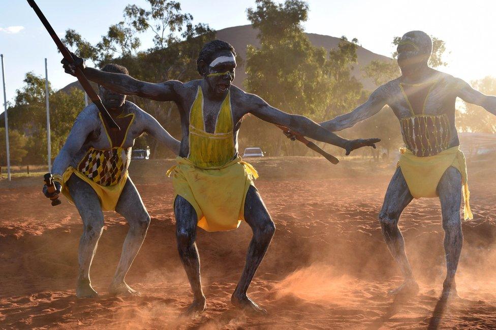 Dancers from East Arnhem Land at the summit's opening ceremony