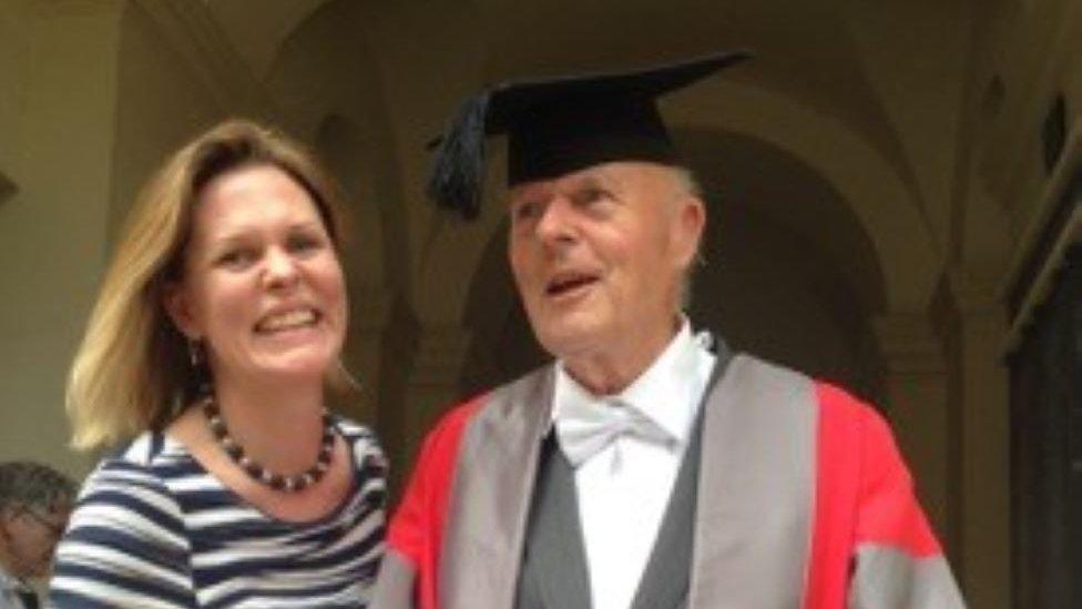 Katie Thomas and her dad Prof Ceri Peach