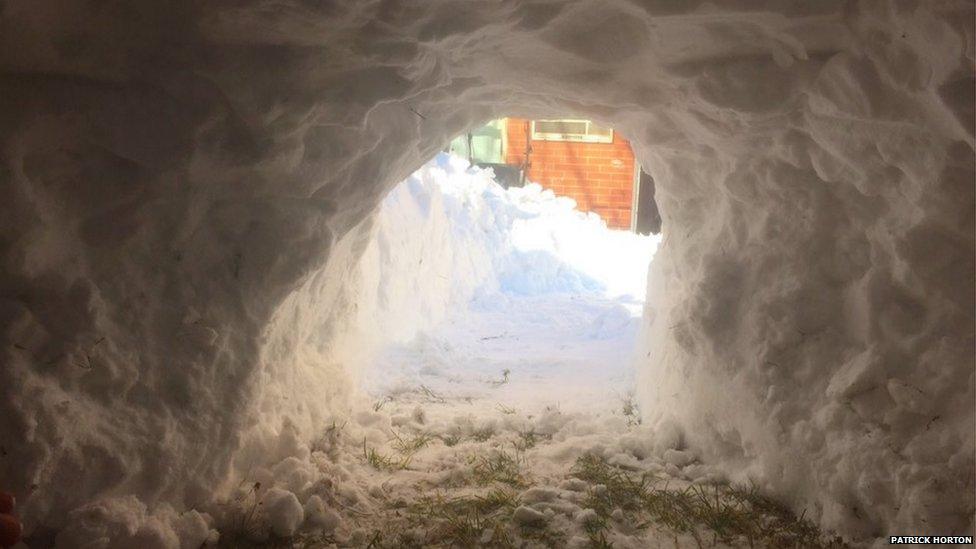 Inside the igloo