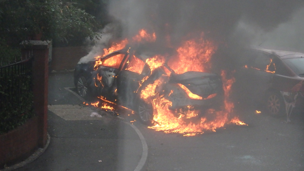 Car set on fire