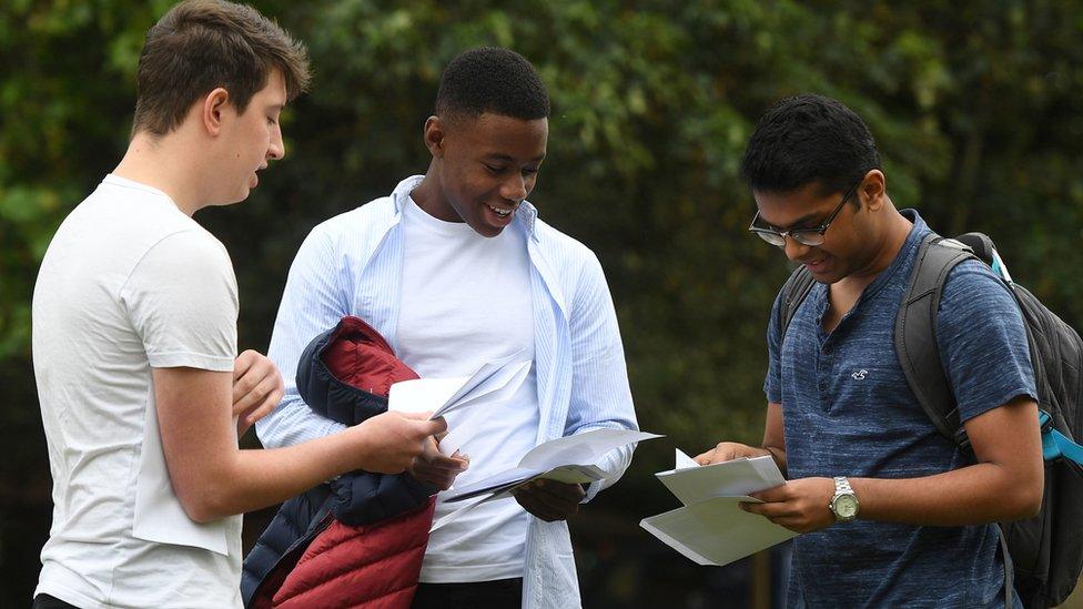 Students receive their exam results