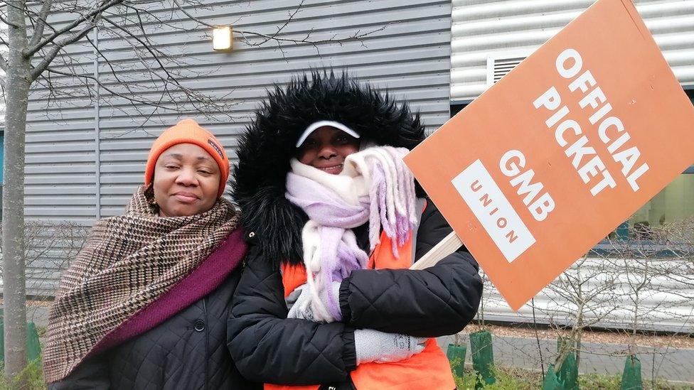 Abla Gadesseh, 51, (left) and Elga Luyeye Nsibuena, 48