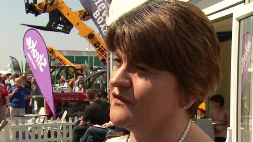 DUP leader Arlene Foster said there would be no change in seating arrangements