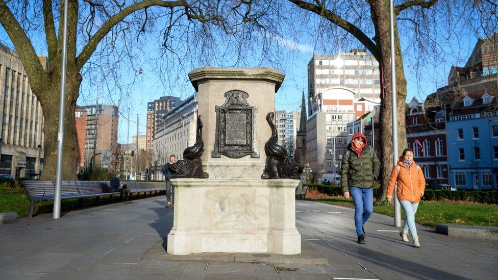 Empty Colston statue plinth