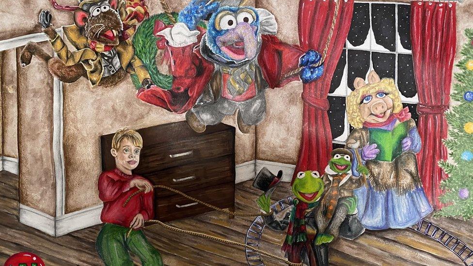 The Muppet Christmas Carol and Home Alone illustration