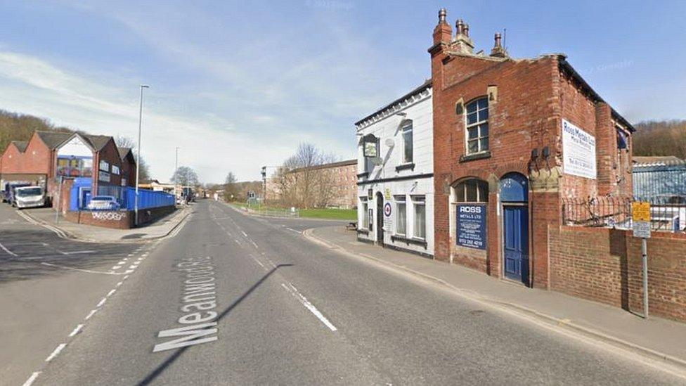 The junction of Buslingthorpe Lane on Meanwood Road in Leeds