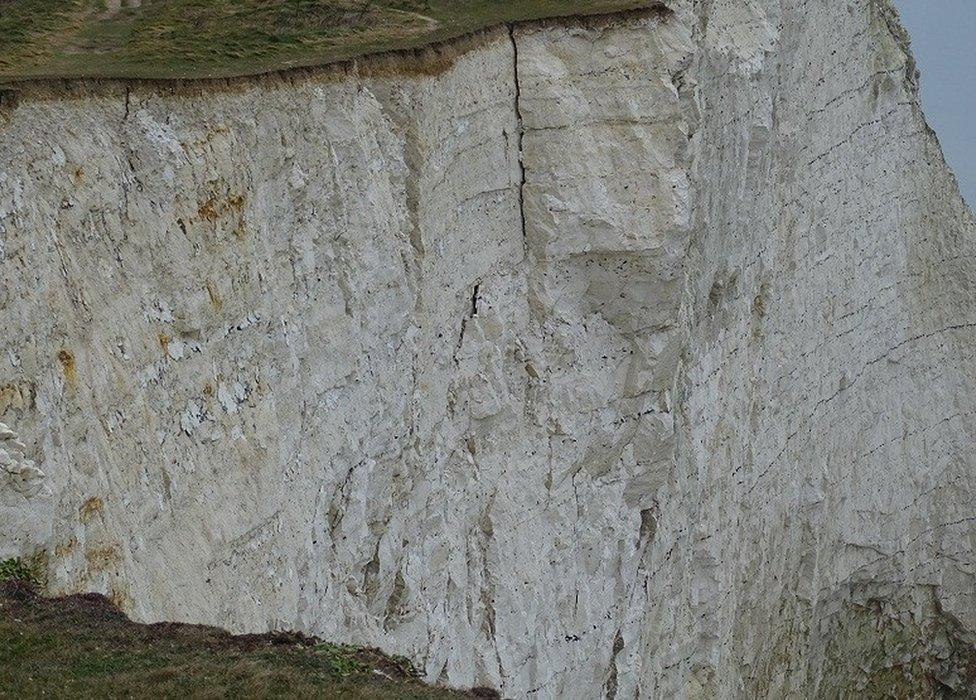 Crack in cliff