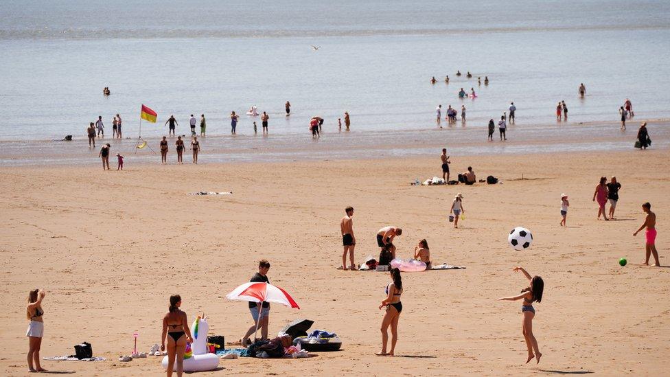 People at the beach