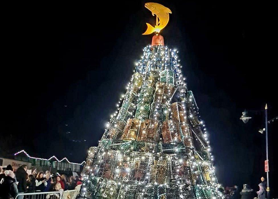 Filey's lobster pot Christmas tree