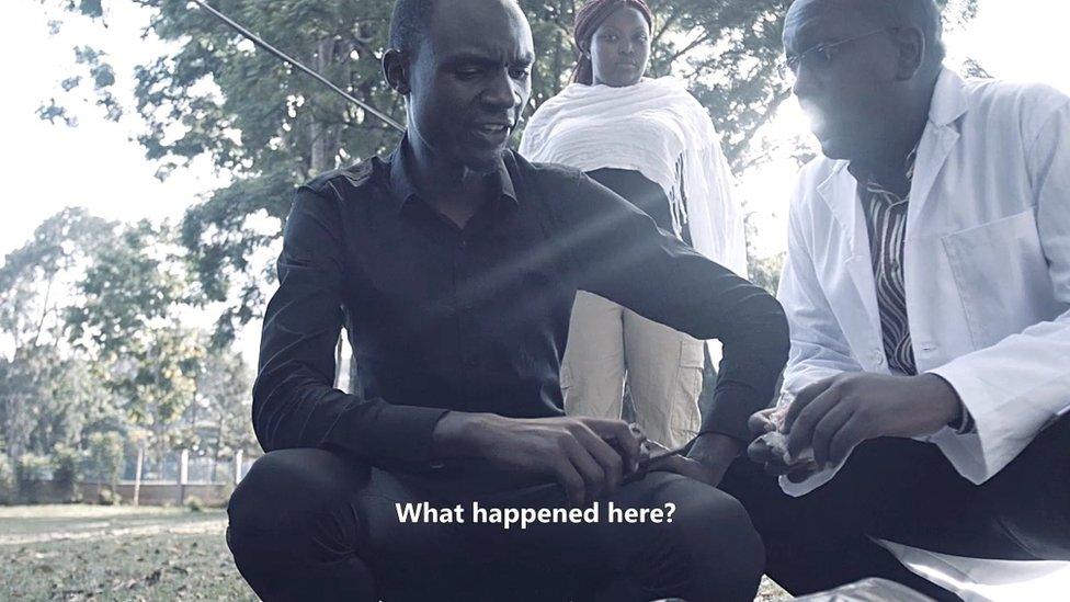 A scene from the popular Kenyan web series Tuko Macho