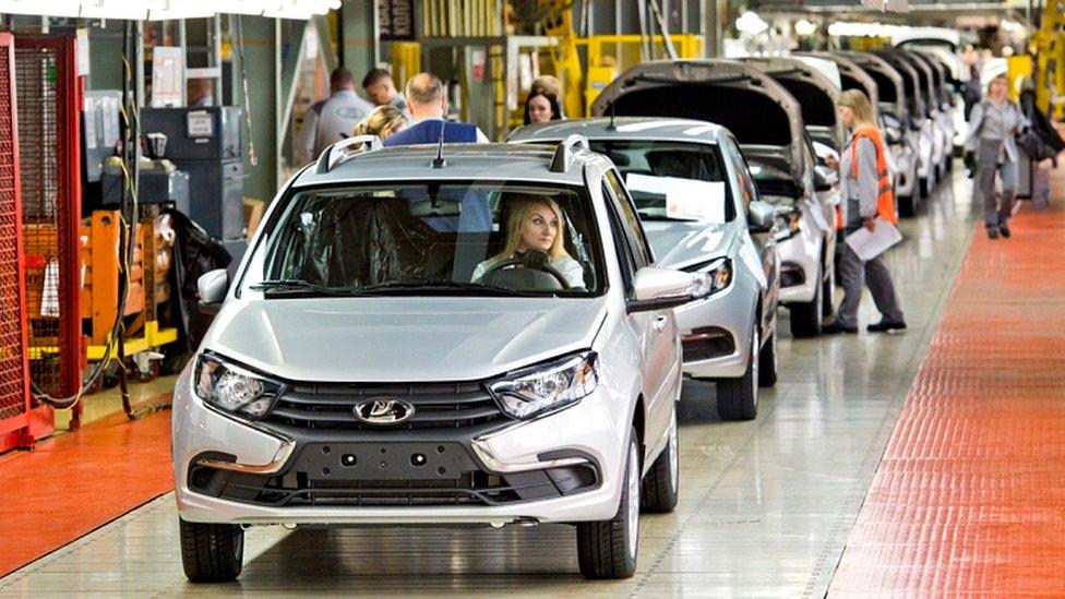 Lada Grantas on the production line