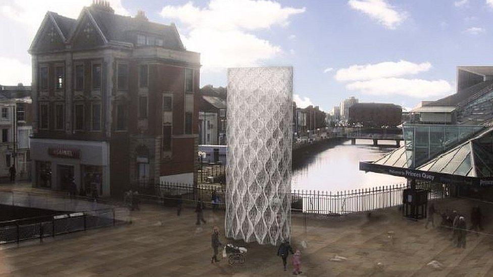 Artist impression of Shadow Gate sculpture